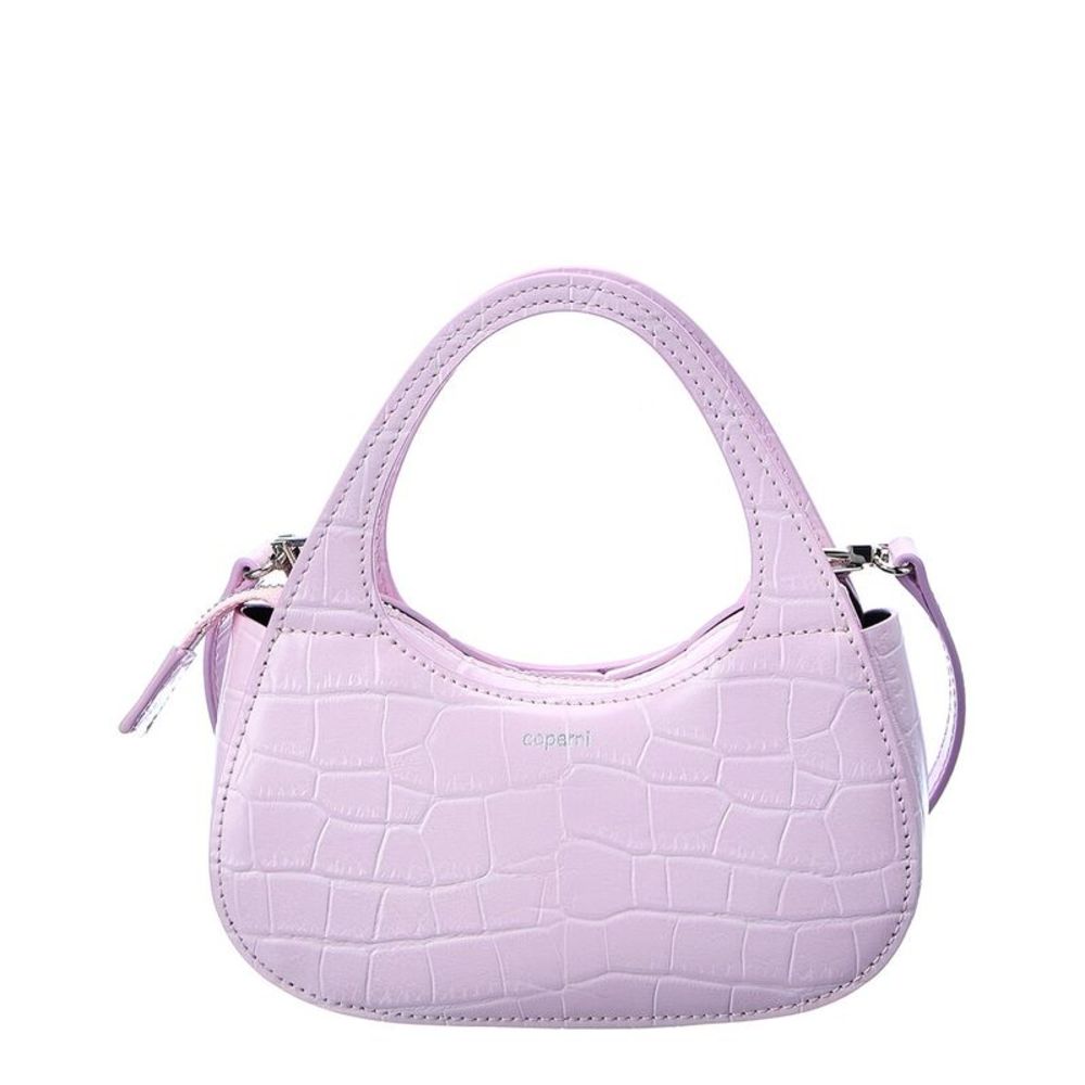 Coperni Swipe Micro Croc-Embossed Leather Crossbody, Pink - Picture 2 of 4